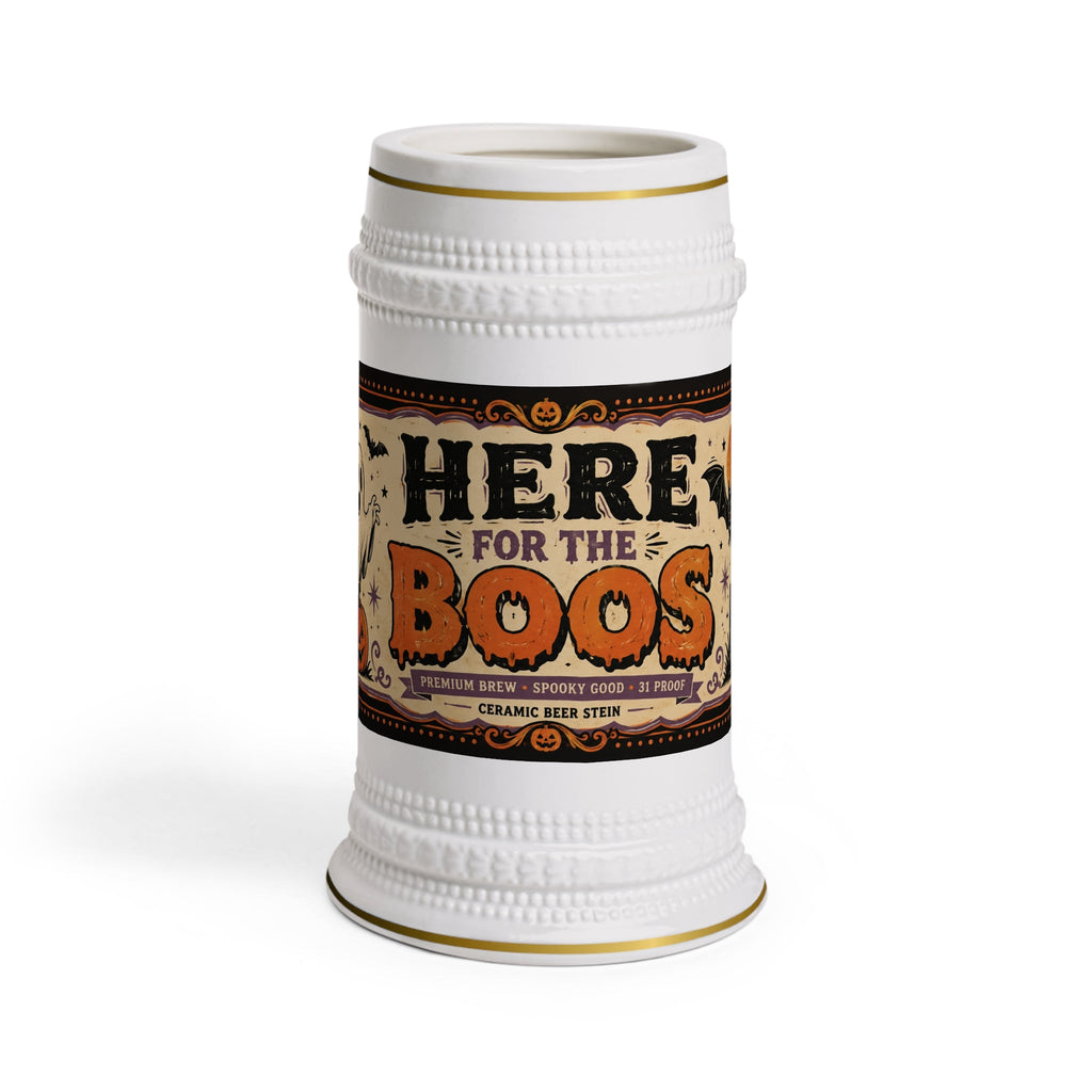 Here for the Boos Spooky Halloween Stein Mug - 22oz Ceramic Beer Mug