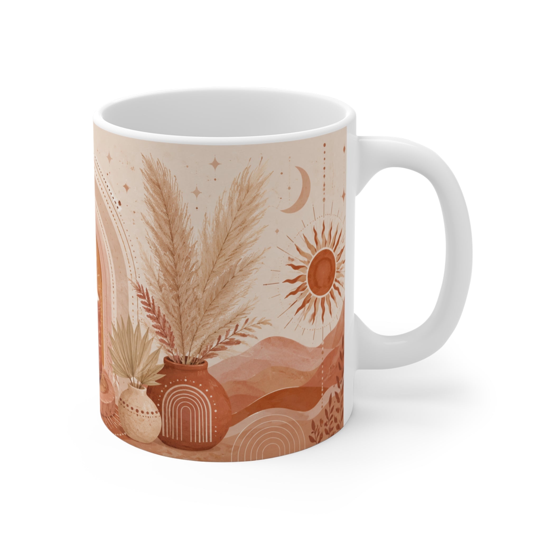 Terracotta Soul Sanctuary – Aesthetic Ceramic Mug
