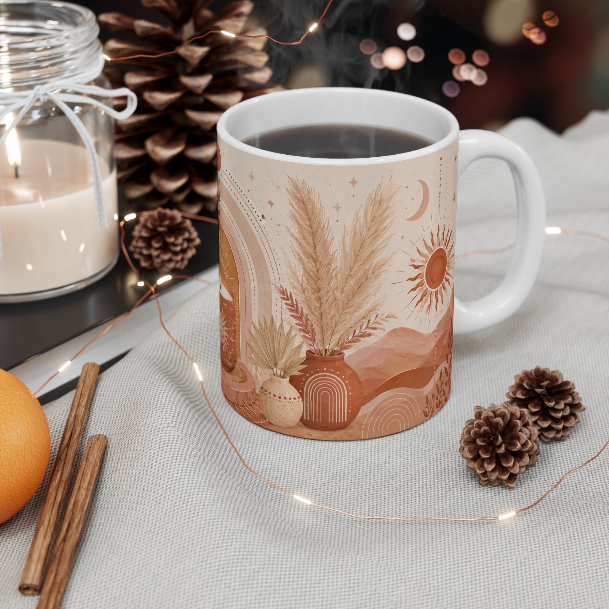 Terracotta Soul Sanctuary – Aesthetic Ceramic Mug