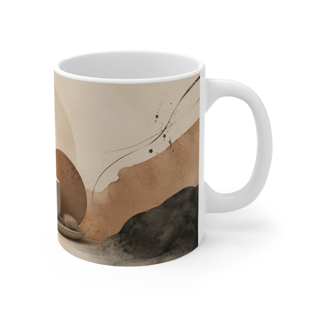 Quiet Earth Ritual – Earthy Aesthetic Ceramic Mug