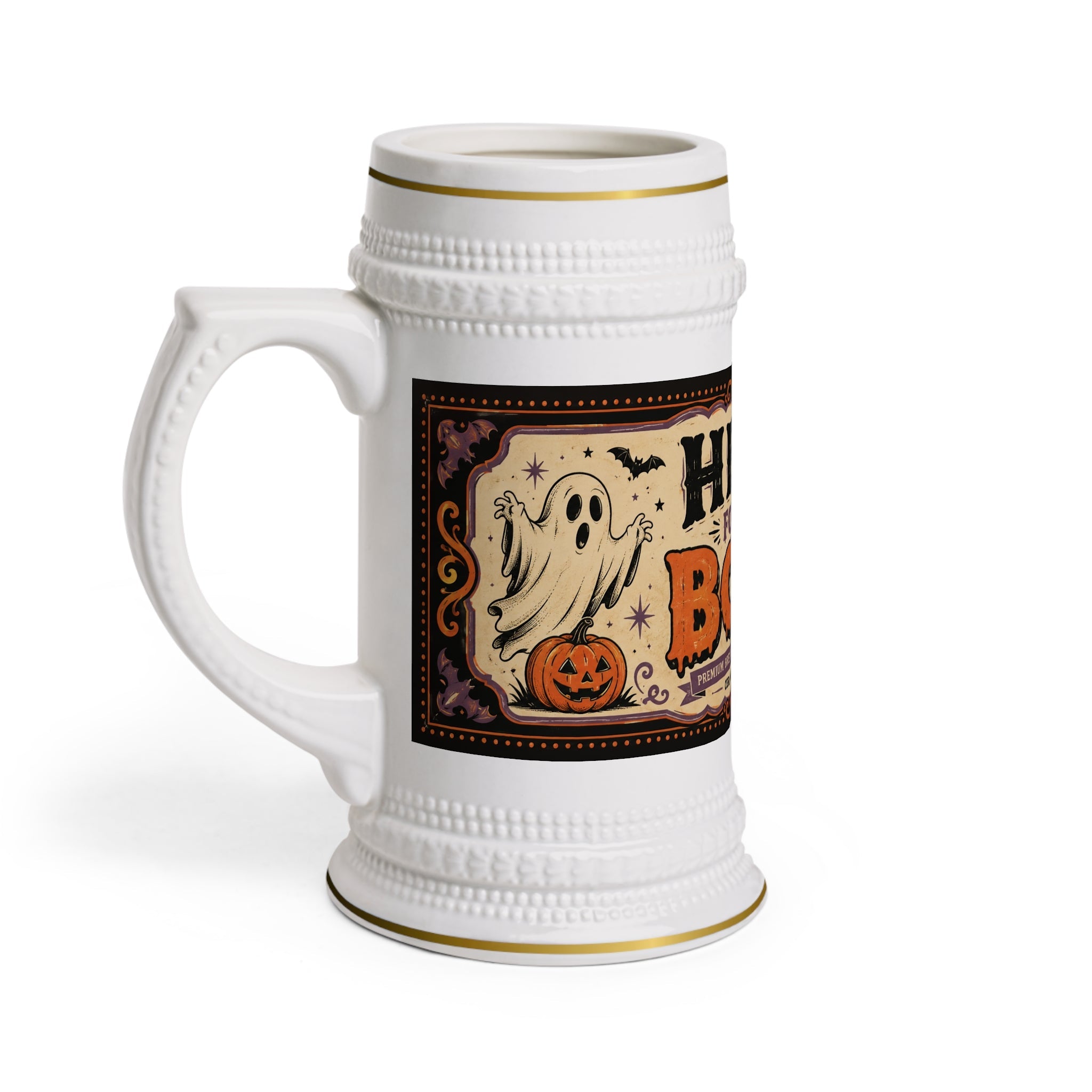 Here for the Boos Spooky Halloween Stein Mug - 22oz Ceramic Beer Mug