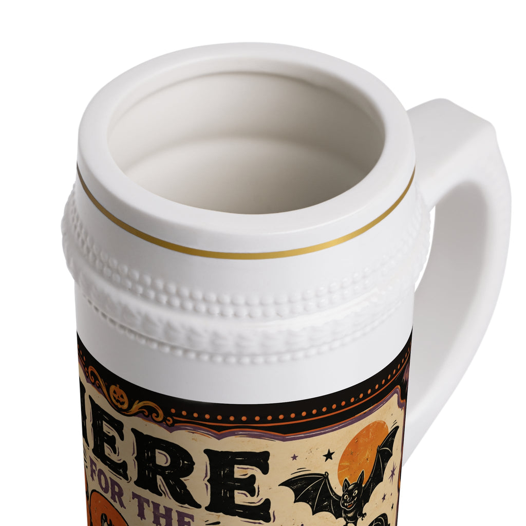 Here for the Boos Spooky Halloween Stein Mug - 22oz Ceramic Beer Mug