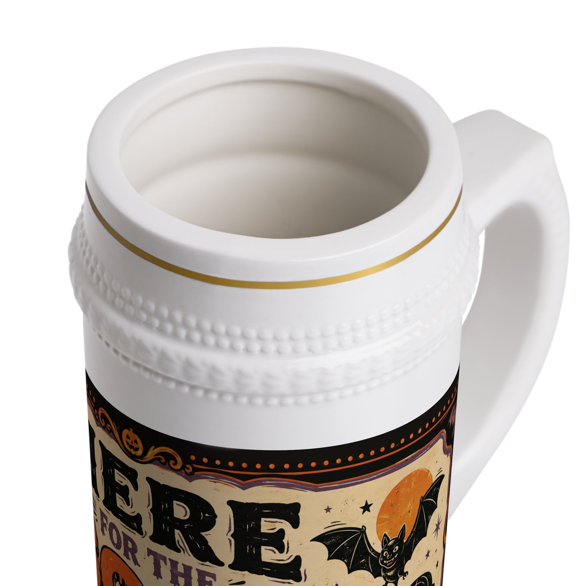 Here for the Boos Spooky Halloween Stein Mug - 22oz Ceramic Beer Mug