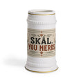 Skal You Nerds Scandinavian Folk Stein Mug - 22oz Ceramic Beer Mug