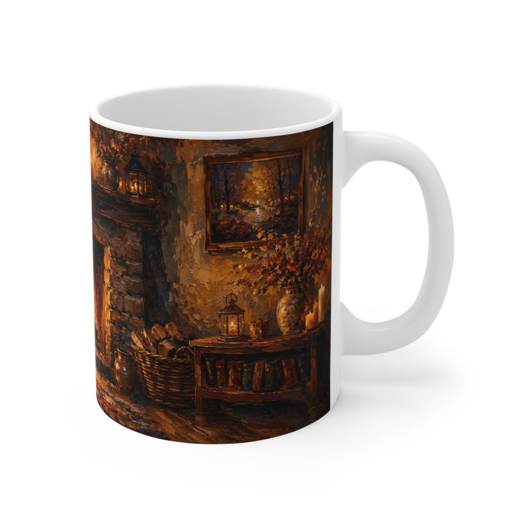 Fireside Autumn Comfort – Aesthetic Ceramic Mug