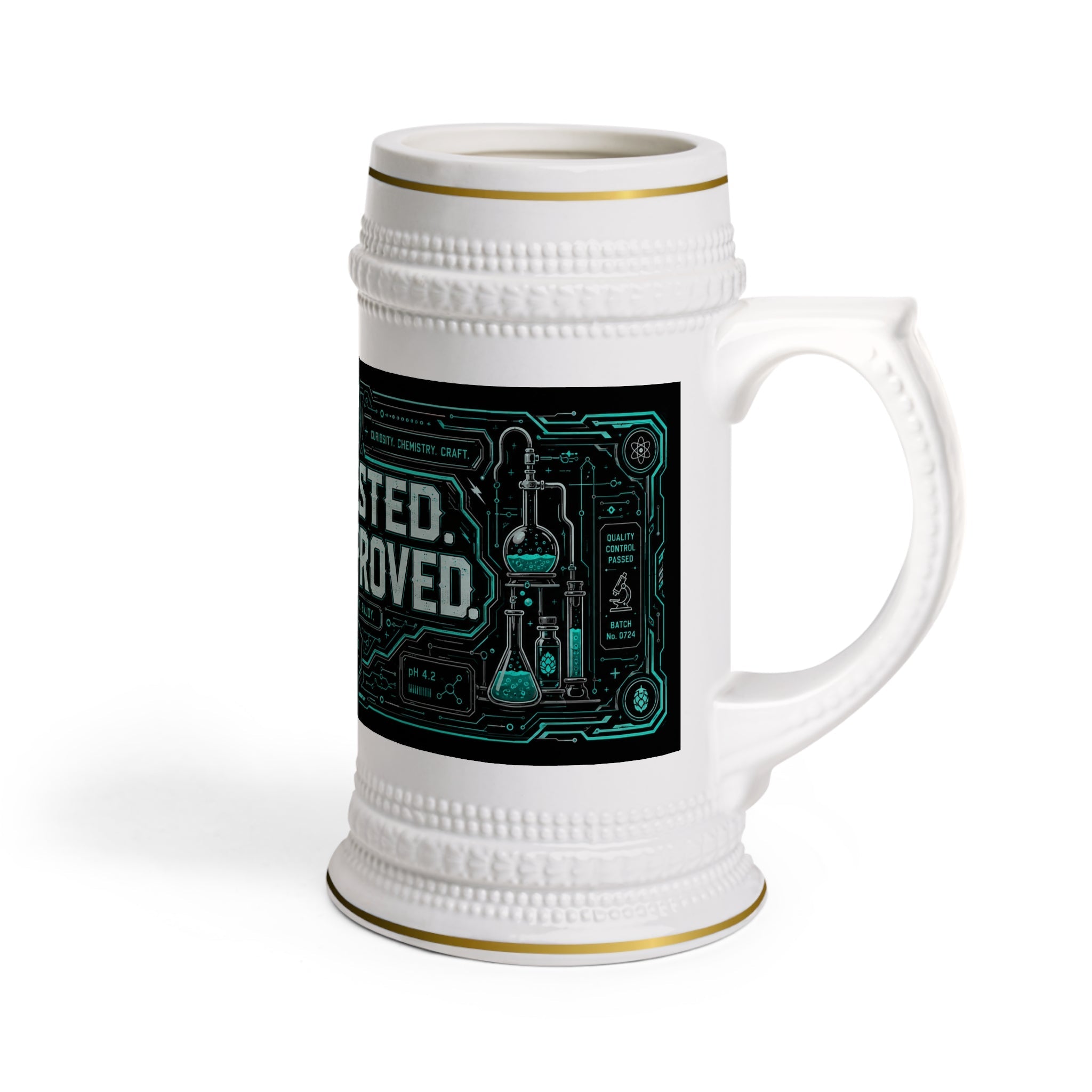 Lab Tested Bar Approved Retro Sci-Fi Stein Mug - 22oz Ceramic Beer Mug