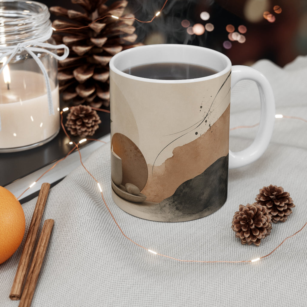 Quiet Earth Ritual – Earthy Aesthetic Ceramic Mug