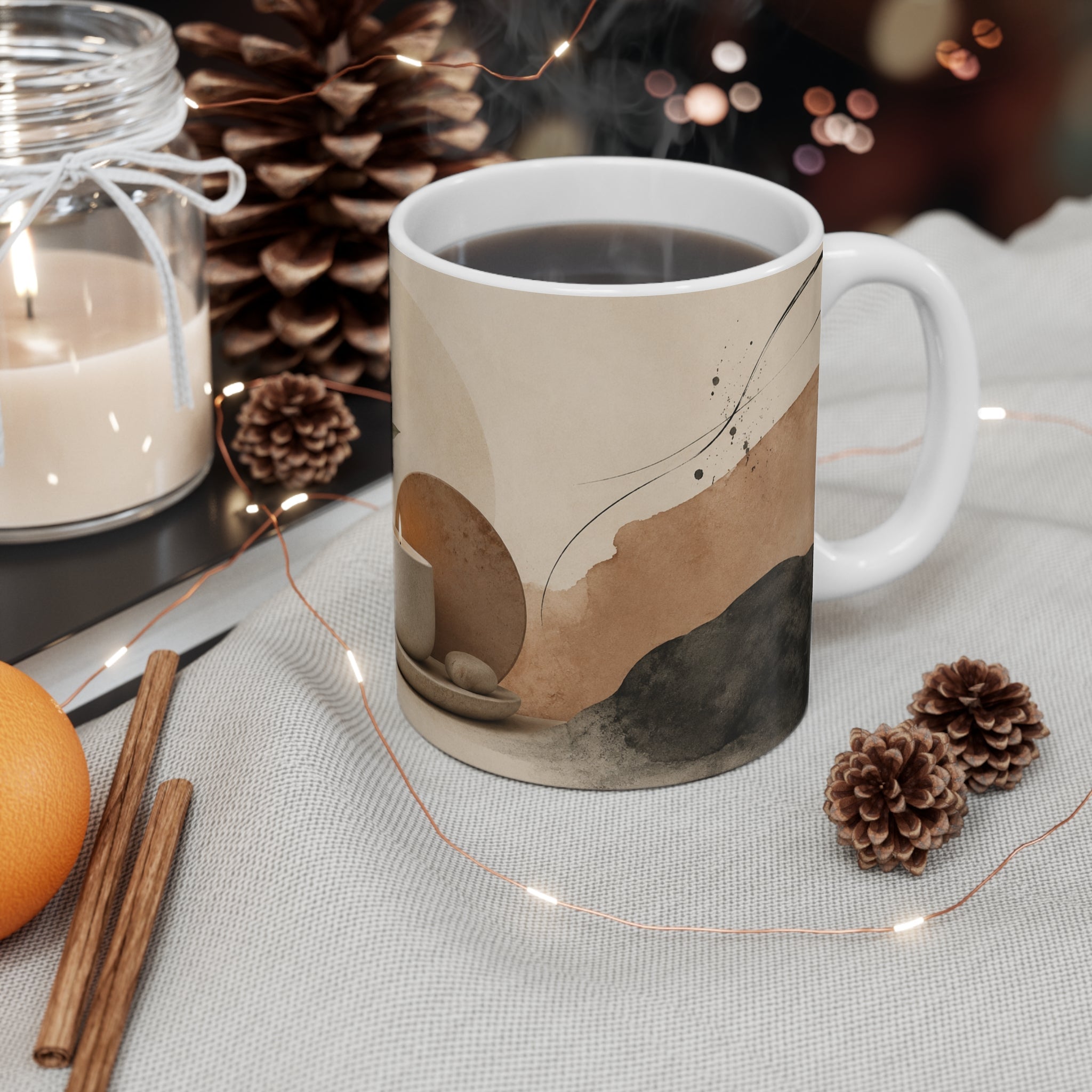 Quiet Earth Ritual – Earthy Aesthetic Ceramic Mug