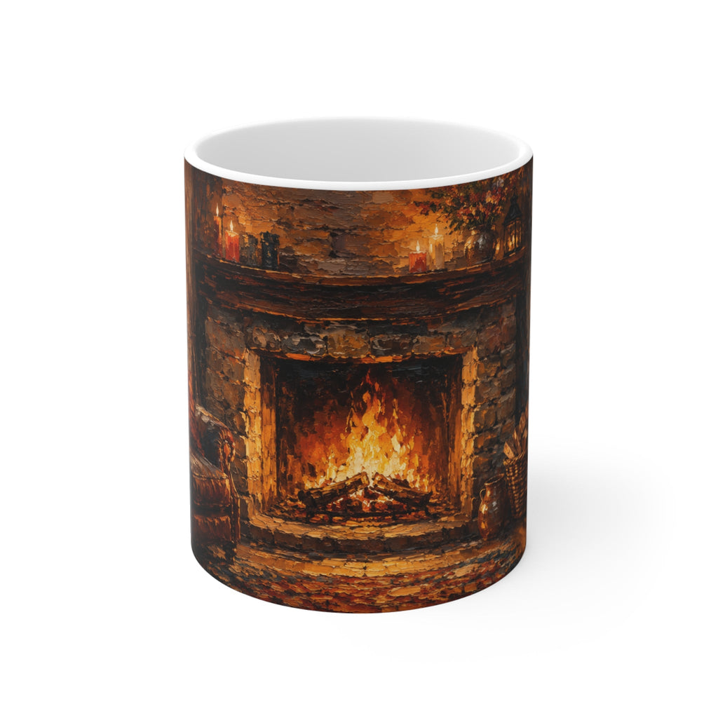 Fireside Autumn Comfort – Aesthetic Ceramic Mug