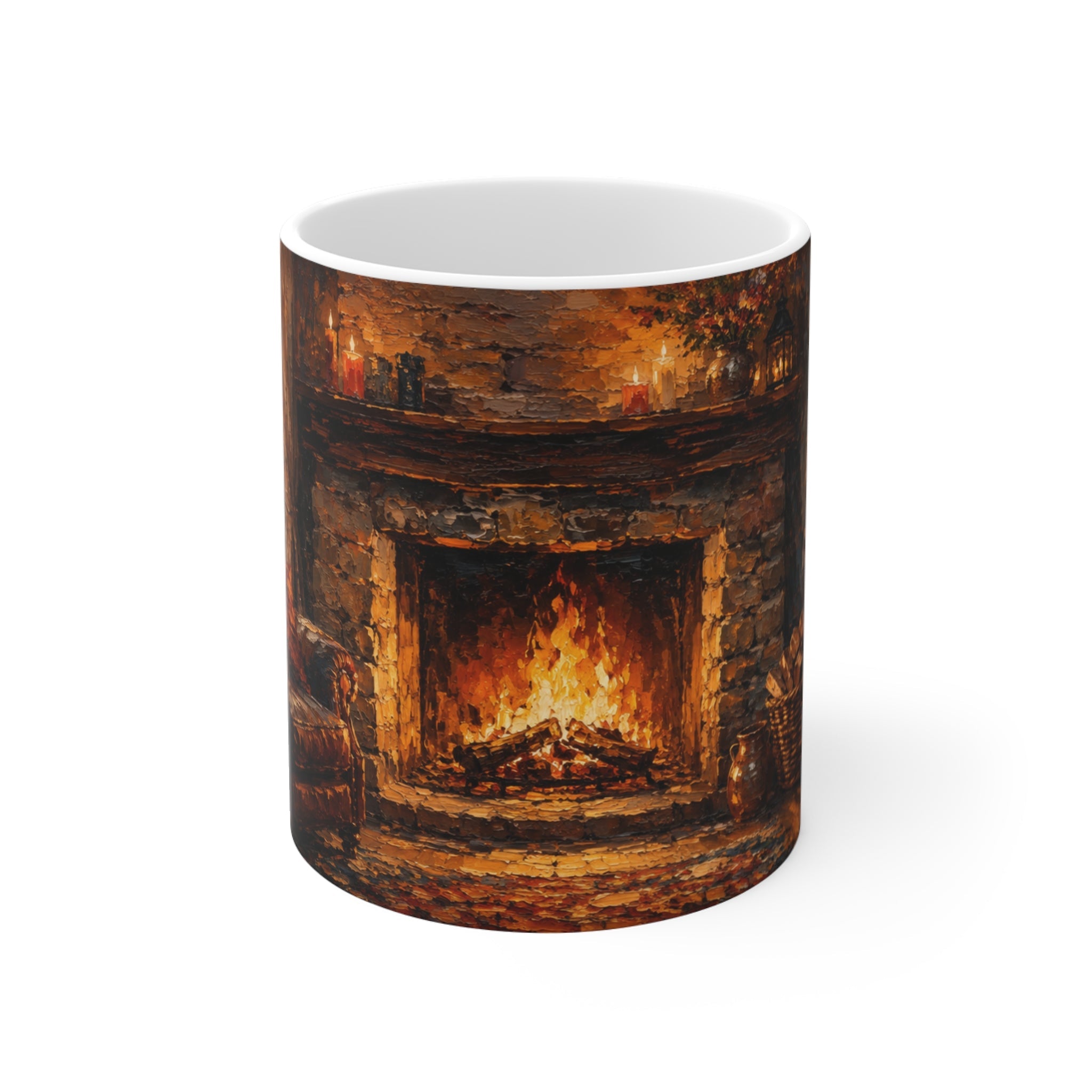 Fireside Autumn Comfort – Aesthetic Ceramic Mug