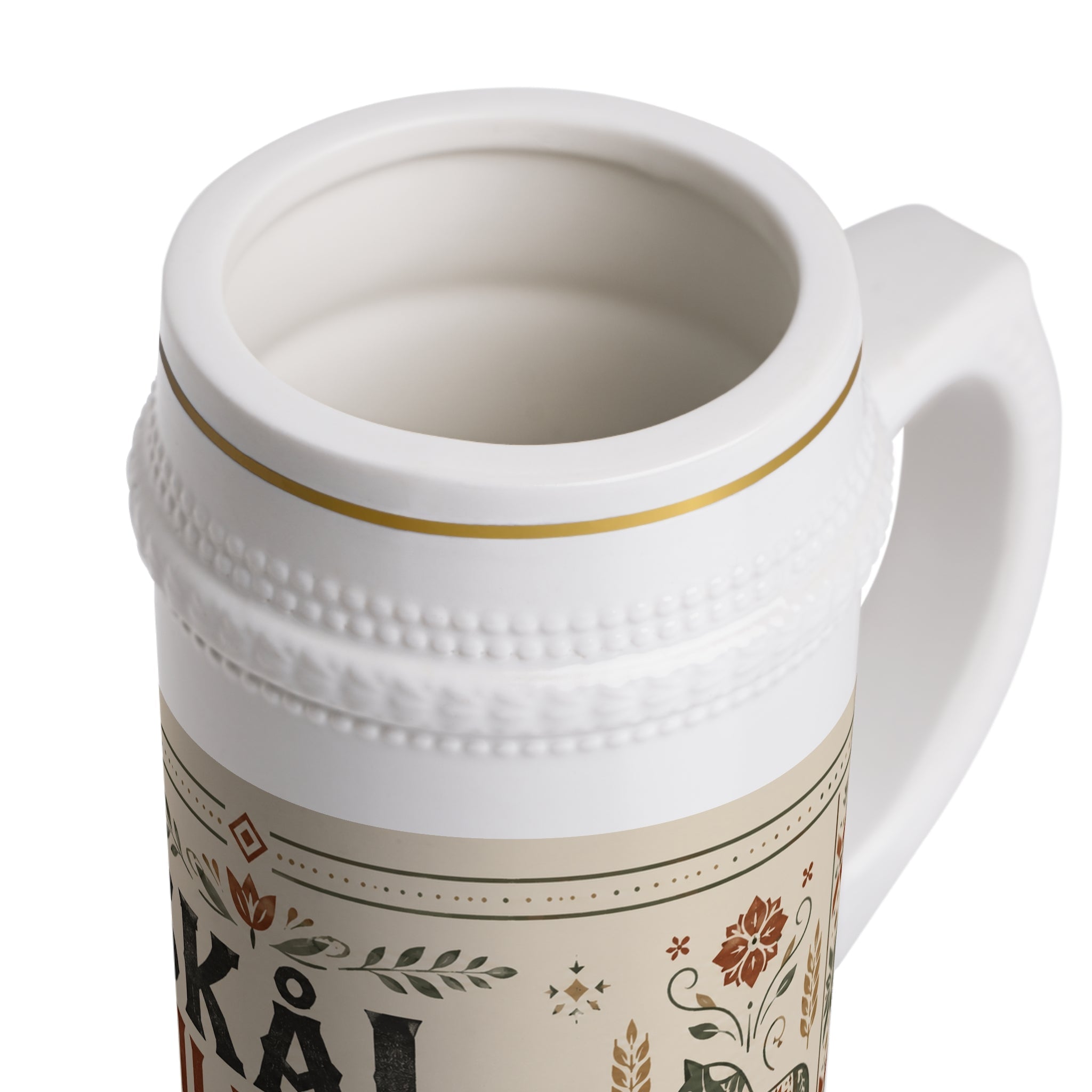 Skal You Nerds Scandinavian Folk Stein Mug - 22oz Ceramic Beer Mug