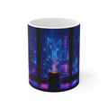 Neon Rain Retreat – Moody Aesthetic Ceramic Mug