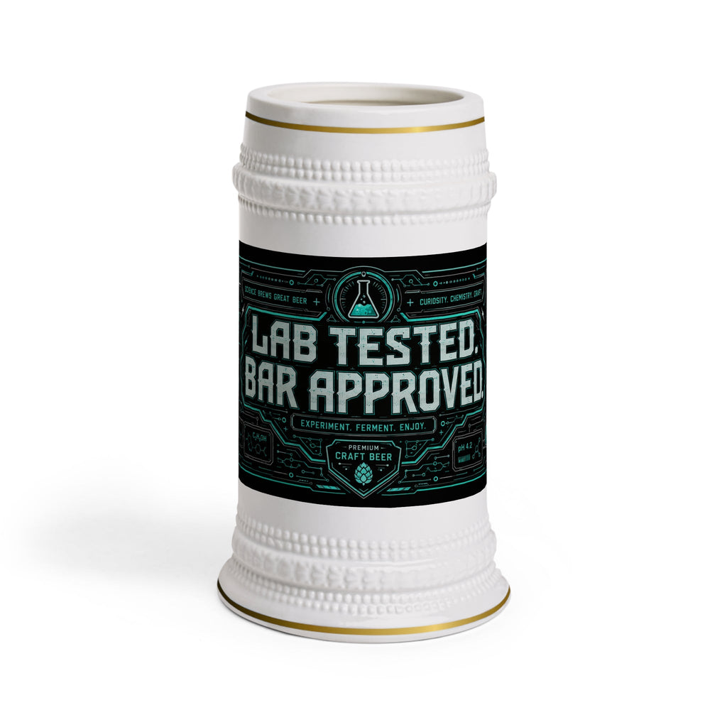 Lab Tested Bar Approved Retro Sci-Fi Stein Mug - 22oz Ceramic Beer Mug