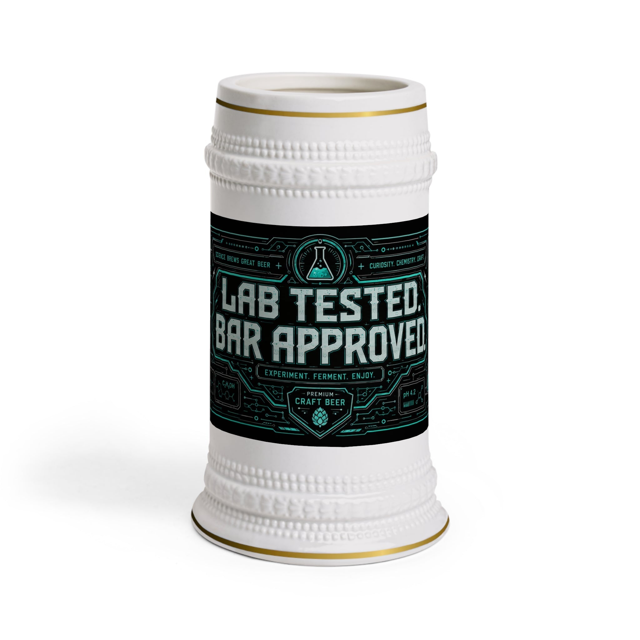 Lab Tested Bar Approved Retro Sci-Fi Stein Mug - 22oz Ceramic Beer Mug