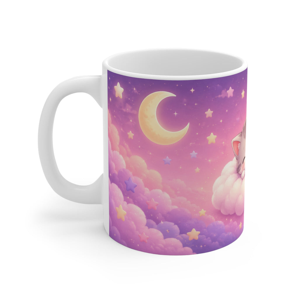 Dreamy Cloud Kitten – Cute Aesthetic Ceramic Mug