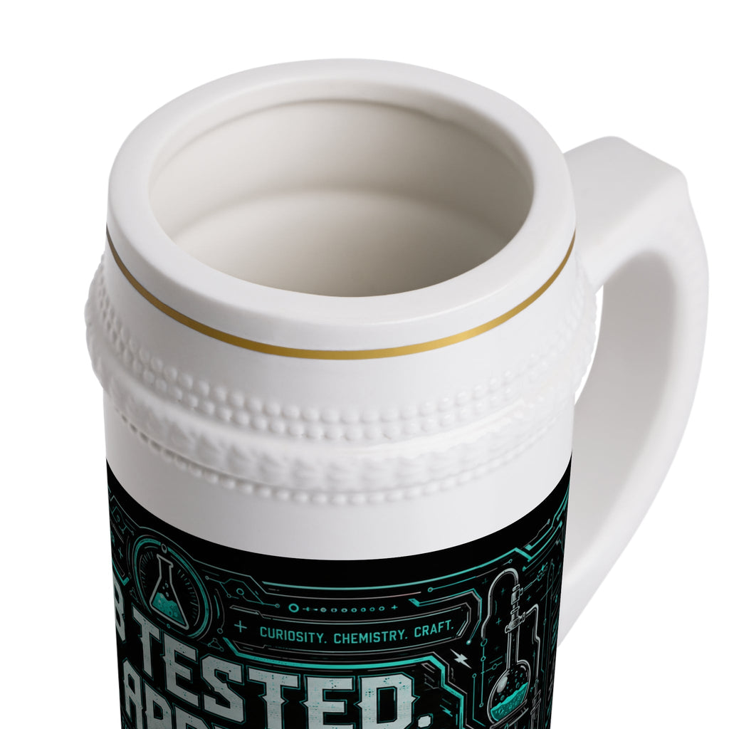 Lab Tested Bar Approved Retro Sci-Fi Stein Mug - 22oz Ceramic Beer Mug