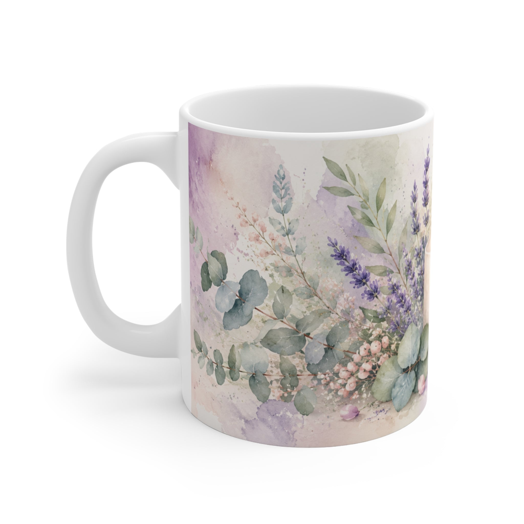 Lavender Garden Serenity – Floral Aesthetic Ceramic Mug