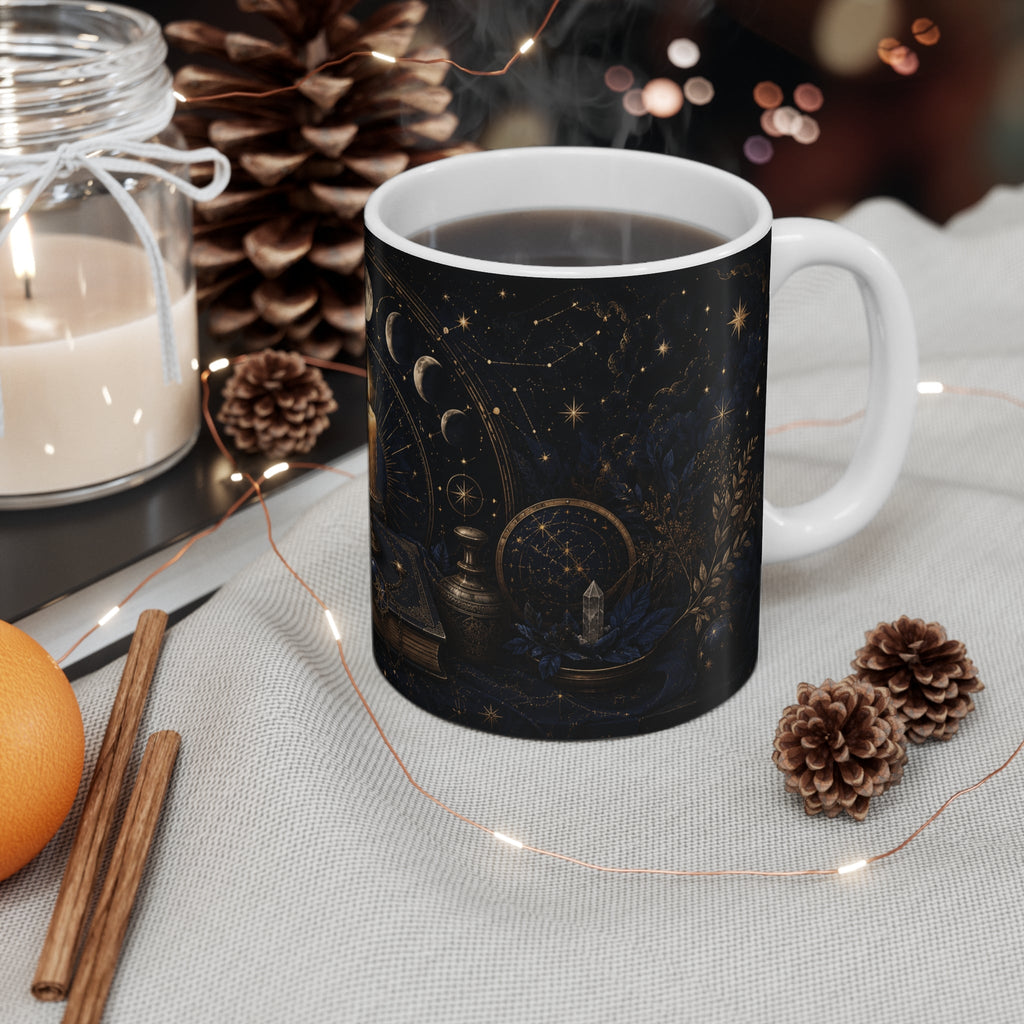 Celestial Midnight Ritual – Aesthetic Ceramic Mug