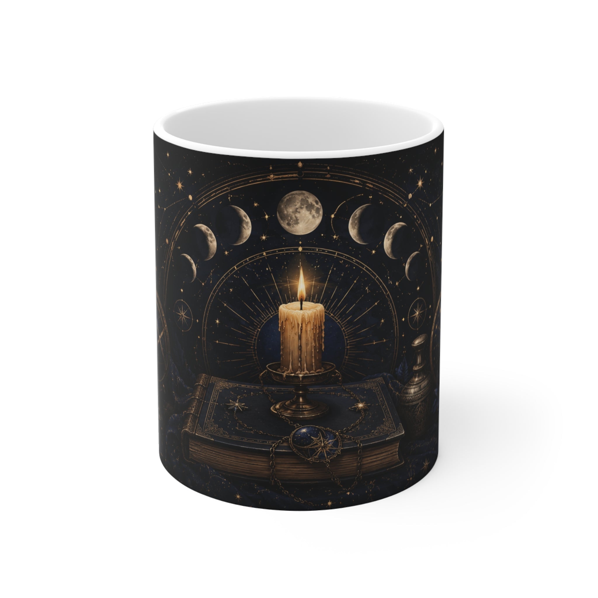 Celestial Midnight Ritual – Aesthetic Ceramic Mug