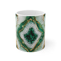 Emerald Golden Geode – Aesthetic Ceramic Mug