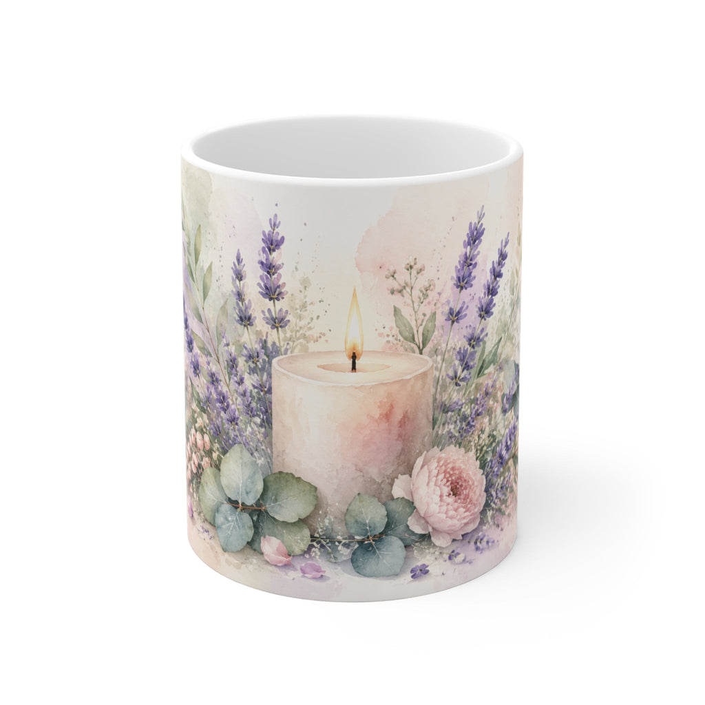 Lavender Garden Serenity – Floral Aesthetic Ceramic Mug