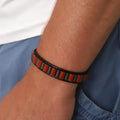 Red Jasper Bracelet for Men – Handmade Gemstone Jewelry with Hematite Accents