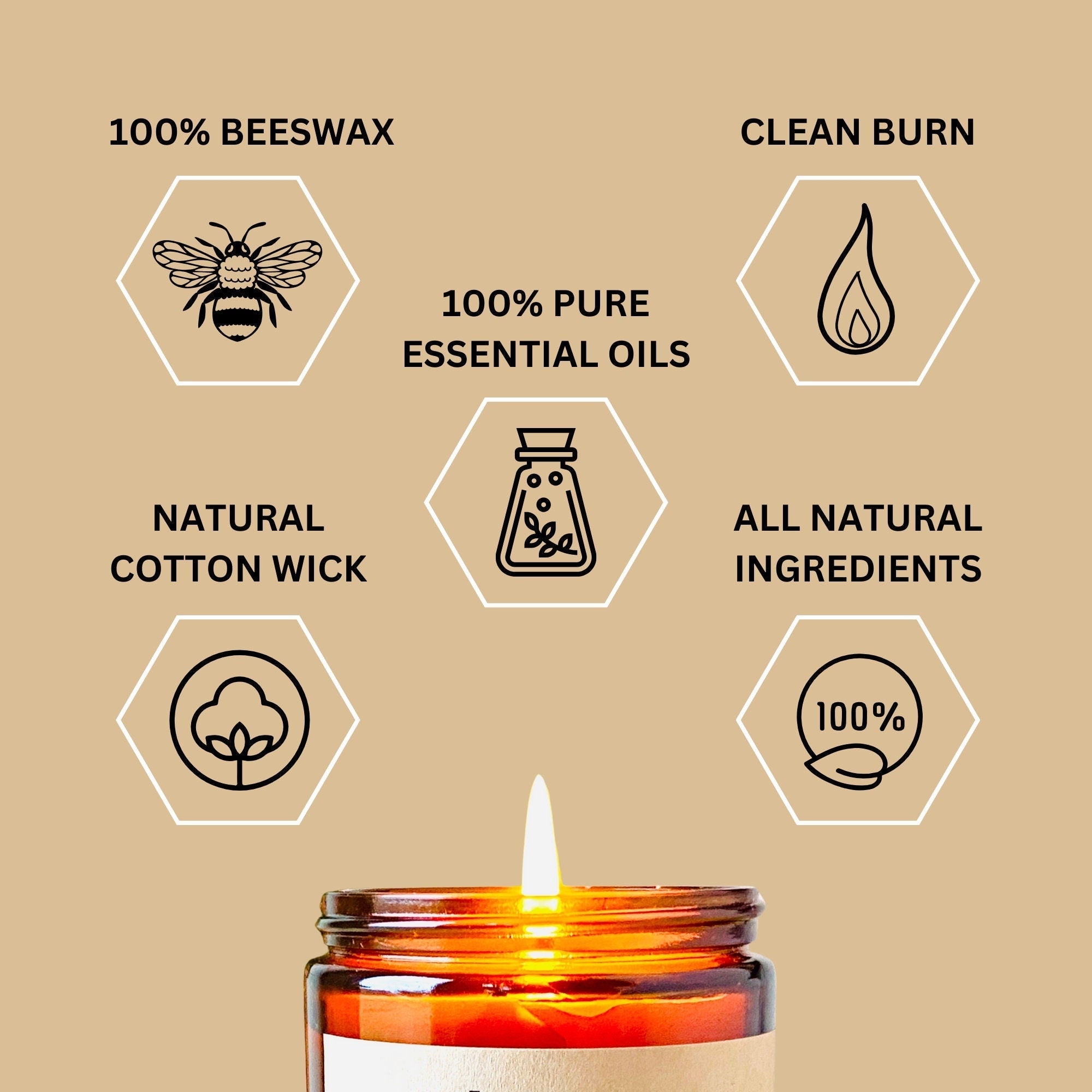 Peppermint Mocha Beeswax Candle