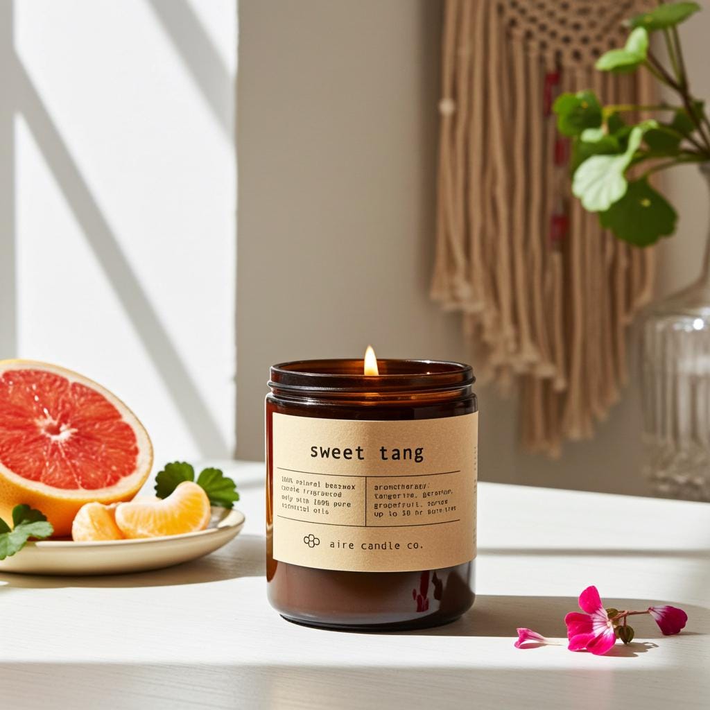 Sweet Tang Tropical Citrus Beeswax Candle