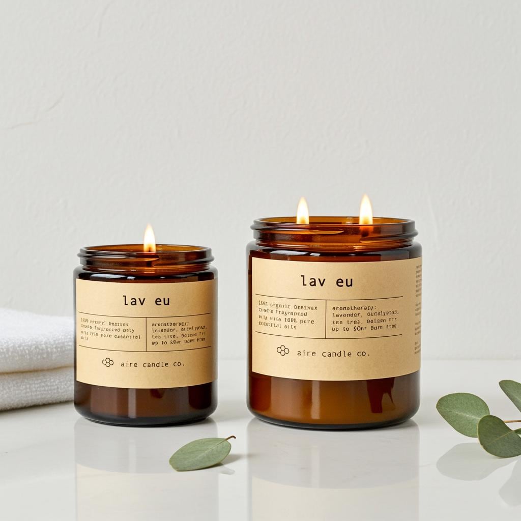 Lavender Eucalyptus Beeswax Candle