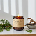Mahogany Driftwood Beeswax Candle: Essential Oil Scented, Non-toxic, All Natural