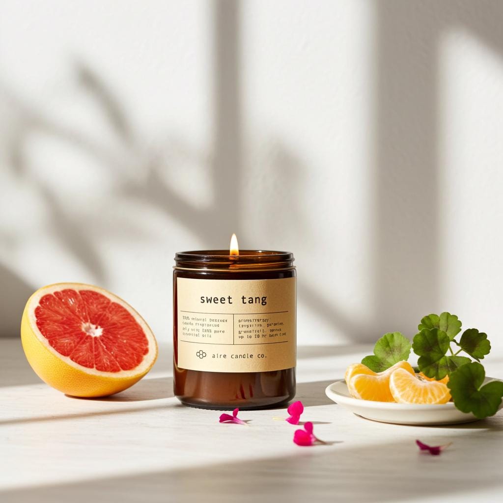 Sweet Tang Tropical Citrus Beeswax Candle
