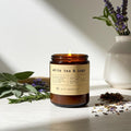 White Tea & Sage Beeswax Candle: Essential Oil Scented, Non-toxic, All Natural