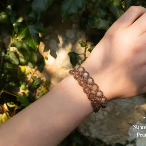 Shungite Bracelet for Protection – Genuine Black Shungite Gemstone, Grounding Energy, Boho Macrame Jewelry Gift